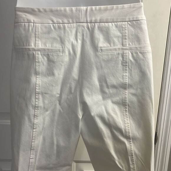 NYDJ Cream Ankle Pants with Front and Back Pleating - Picture 9 of 14